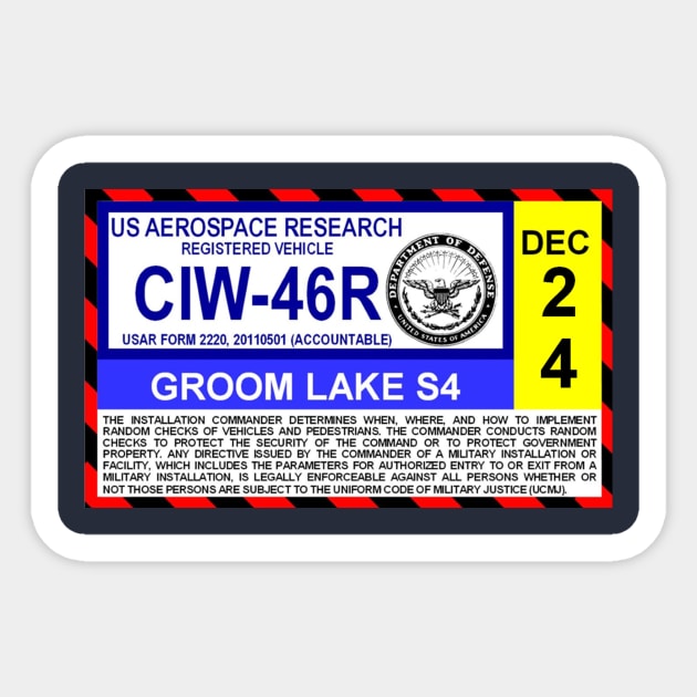 Groom Lake S4 Access Pass Sticker by Starbase79